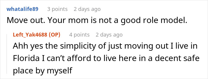 Online forum conversation showing frustration about a deadbeat dad dumping kids on girlfriend’s 19-year-old daughter. Online forum conversation showing frustration about a deadbeat dad dumping kids on girlfriend’s 19-year-old daughter.