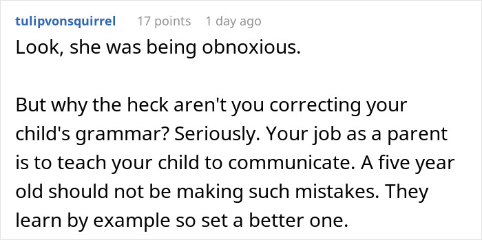 Commenter discussing a man not allowed to bring his girlfriend to Christmas after she offended his sibling on Thanksgiving. Commenter discussing a man not allowed to bring his girlfriend to Christmas after she offended his sibling on Thanksgiving.