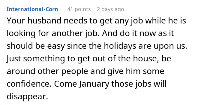 Comment advising to get any job quickly to build confidence while searching after business failure and refusing a boss.