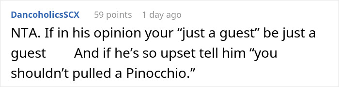 Screenshot of a social media comment about boyfriend bragging covering birthday trip expenses before girlfriend reveals she paid.