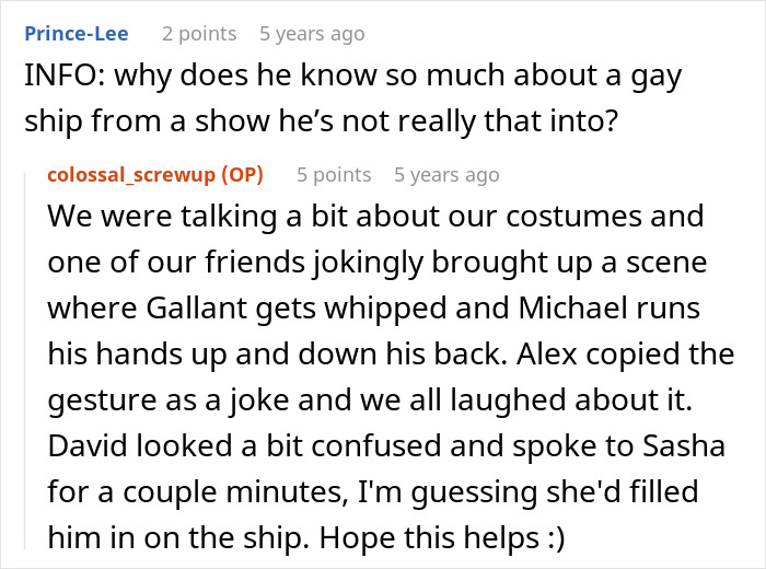 Online discussion about masculinity so fragile as guy reacts to girlfriend's friends' Halloween costume, affecting relationship dynamics.