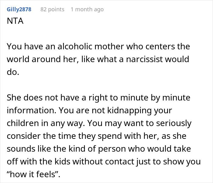 Comment discussing a mother accusing daughter of kidnapping after no updates during child&rsquo;s medical procedure.
