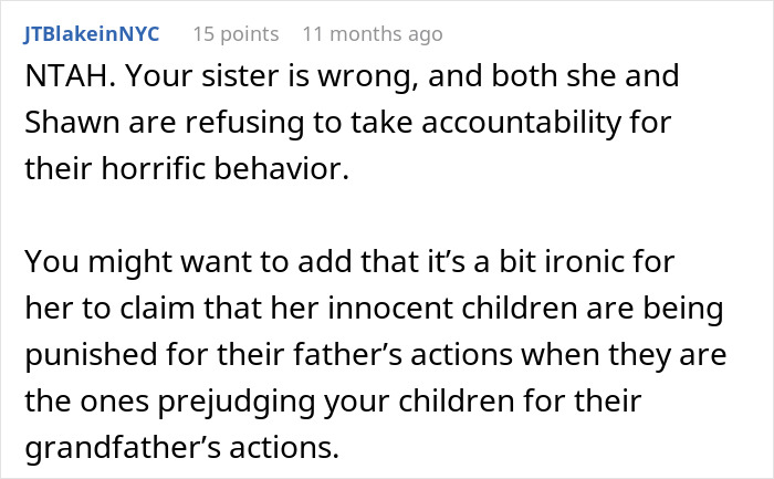 Commenter discussing the shocked and horrified reaction after a man&rsquo;s theory made his brother-in-law&rsquo;s wife cry.