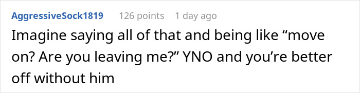 Comment on Reddit about woman rethinking her marriage after disturbing confession, with user AggressiveSock1819's advice.