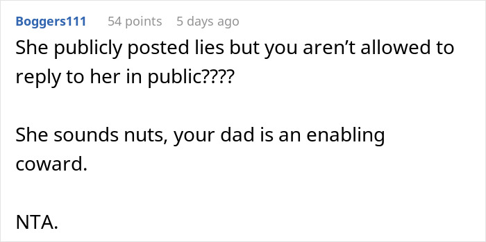 Commenter calls out stepmom&rsquo;s hypocrisy and defends teen after public lies and online drama unfold.