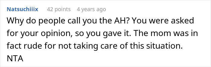 Reddit comment discussing a passenger confronting a mom after an 8-hour toddler meltdown on a flight.