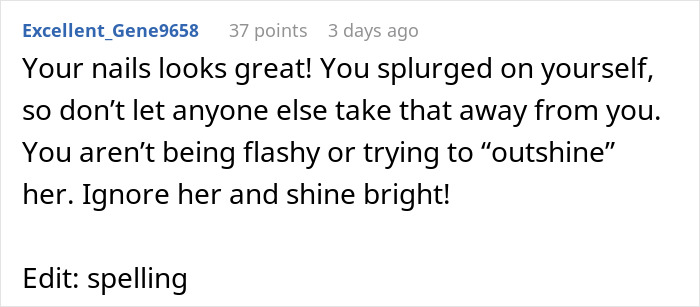 Bridesmaid doing her nails before wedding while bride reacts self-consciously in a tense pre-wedding moment.