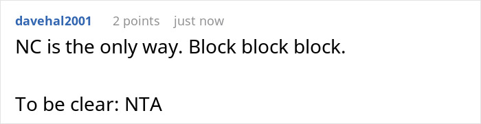 Screenshot of an online comment discussing drama and a fake adoption in a family dispute on the I Snapped forum.