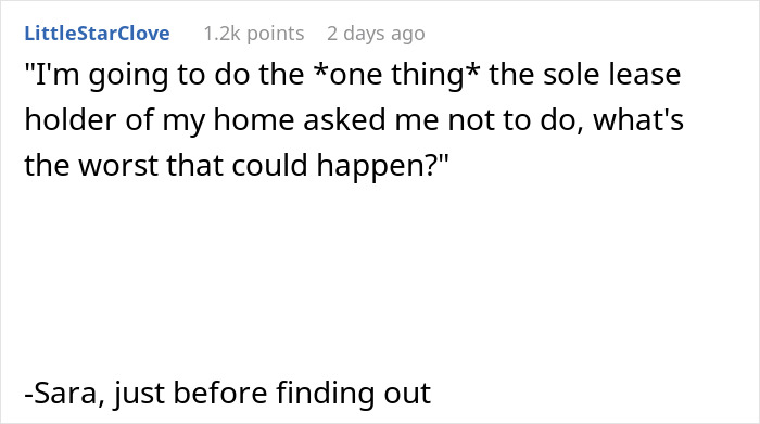 Text post about a man kicking out his girlfriend and her son after she invited her criminal ex to his house.