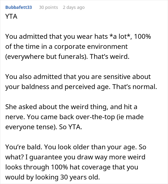 Screenshot of online comment discussing a guy asking coworker why she wears makeup, sparking online criticism.