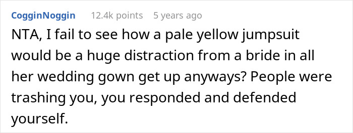 Screenshot of a user defending a woman’s wedding guest attire amid shaming, sharing chat messages as evidence. Screenshot of a user defending a woman’s wedding guest attire amid shaming, sharing chat messages as evidence.