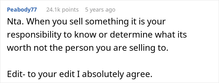 Comment on a post about a man buying a $50K guitar for $4K and refusing to sell it back when the seller realizes the truth. Comment on a post about a man buying a $50K guitar for $4K and refusing to sell it back when the seller realizes the truth.