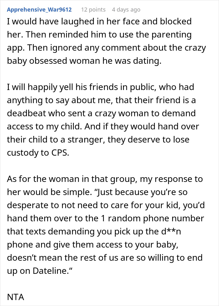 Text post showing a discussion about a woman tired of being treated as stranger danger to her future stepkid, ending engagement.
