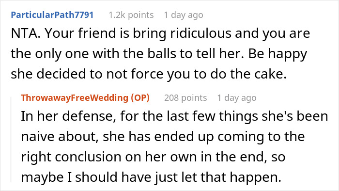 Reddit user discusses bride who tries to throw elaborate wedding without spending a cent and faces a reality check.