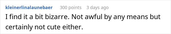 Text comment on social media expressing a mixed opinion, related to woman staging her apartment to impress a guy.