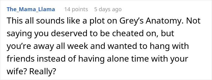 Comment on Reddit post discussing a guy finding out his ex-wife cheated with his best man, fearing for his girlfriend&rsquo;s safety.