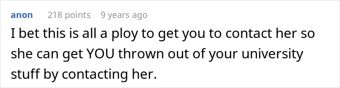 Comment from anon discussing a strategy related to parents lying about food allergies causing no contact with daughter.