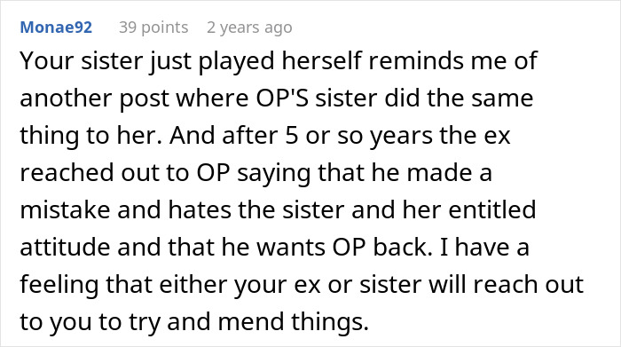 Comment about a woman’s life turning upside down after a petty sister ruins her life instead of seeking therapy. Comment about a woman’s life turning upside down after a petty sister ruins her life instead of seeking therapy.