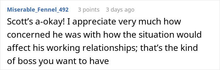 Comment about coworkers feeling scammed after attending superior&rsquo;s wife&rsquo;s show that wasn&rsquo;t free as expected.