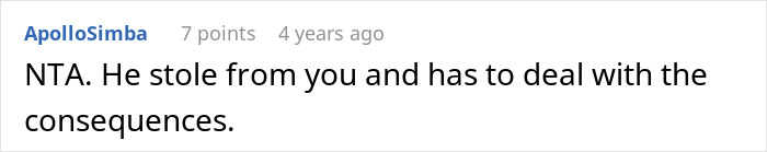 Comment on a forum, stating a man refuses to forgive an ex-friend who stole money, still calling him a thief years later.