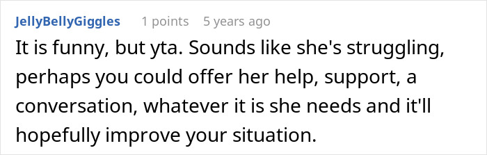 Screenshot of an online comment discussing annoyance over neighbor&rsquo;s rotting pumpkin and a potential passive-aggressive message.