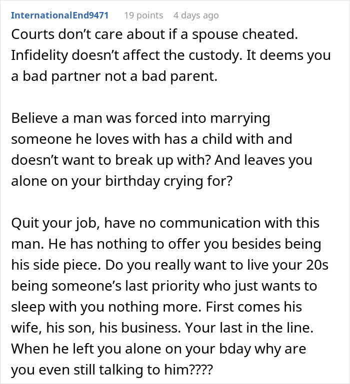 Alt text: Woman learns the man she&rsquo;s been seeing for months is marrying someone else soon, feeling abandoned and heartbroken.