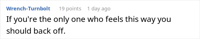 Comment text on a white background discussing feelings, linked to man not allowed to bring girlfriend to Christmas after Thanksgiving offense. Comment text on a white background discussing feelings, linked to man not allowed to bring girlfriend to Christmas after Thanksgiving offense.