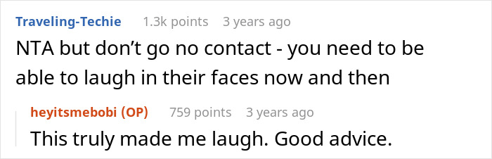 Screenshot of an online discussion about parents' blatant favoritism causing family conflict after son refuses to help them.