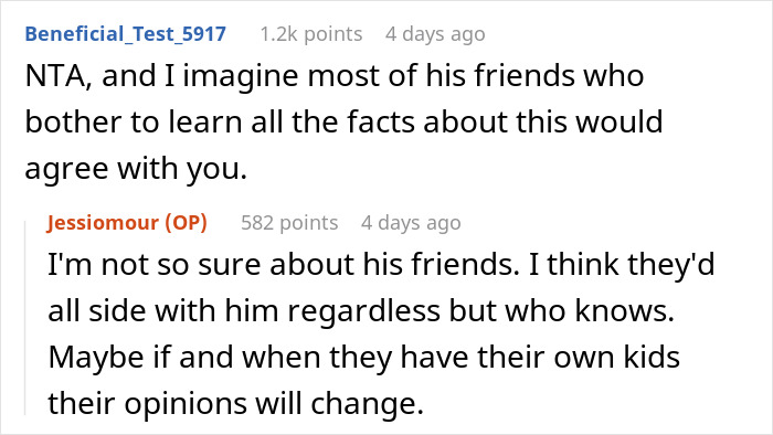 Reddit conversation discussing a woman tired of being treated as stranger danger to her future stepkid and breaking off engagement.