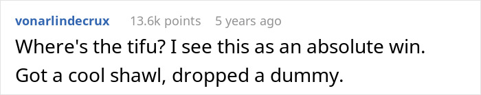 Comment on buying shawls with girlfriends calling guys gay, expressing pride in choosing a cool shawl despite teasing.