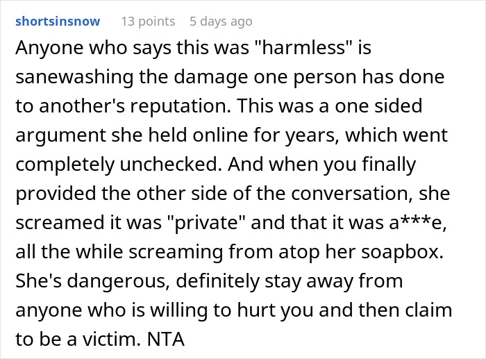 Comment highlighting a teen&rsquo;s frustration with stepmom&rsquo;s hypocrisy after being called out publicly for lies online.