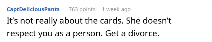 Screenshot of a social media comment discussing a wife under fire for getting rid of husband&rsquo;s Pok&eacute;mon card collection.