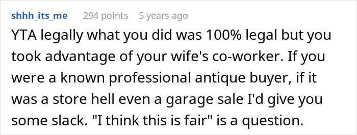 Reddit user discussing legality and fairness of a man buying a $50K guitar for $4K and refusing to sell it back. Reddit user discussing legality and fairness of a man buying a $50K guitar for $4K and refusing to sell it back.
