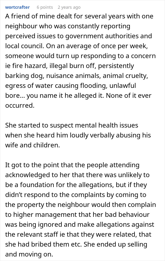 Text post describing a man dealing with persistent neighbors forcing him to turn on Karen mode for boundary issues.