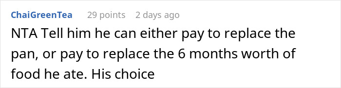 Reddit comment discussing not wanting a friend to come back after he ate all the food owned by the poster. Reddit comment discussing not wanting a friend to come back after he ate all the food owned by the poster.