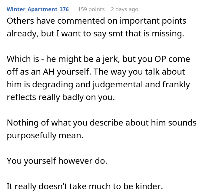 Text post screenshot showing a discussion about a man&rsquo;s true colors during vacation and relationship realizations.
