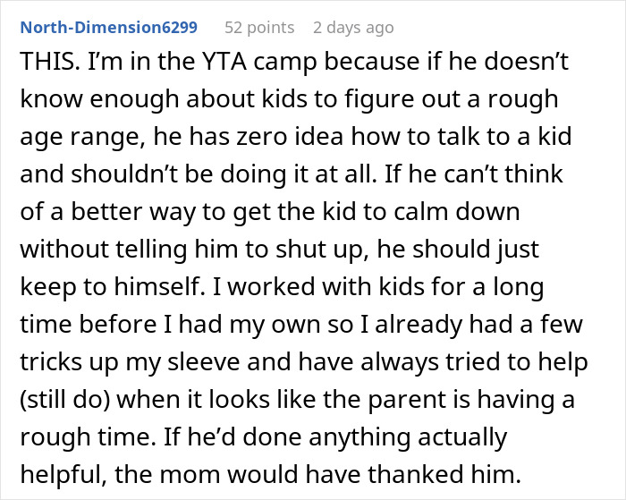 Man tells disruptive kid to shut up on plane, causing conflict with upset mom during a tense flight situation.