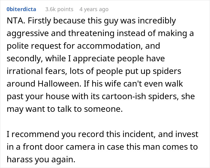 Neighbor threatens couple over Halloween decor with aggressive demands to take it down or else.
