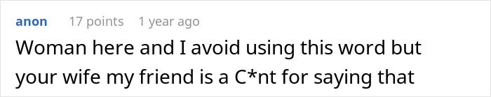 Comment expressing frustration about a woman missing hospital calls after a heated argument with her husband.