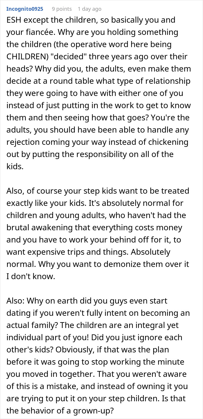 Man refusing to be a step-father to fianc&eacute;e&rsquo;s children over gift expectations and family relationship challenges