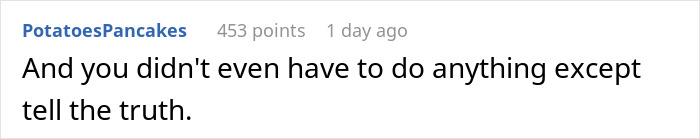Reddit comment stating telling the truth leads to consequences related to on-site landlord acts awful rent doubled situation.