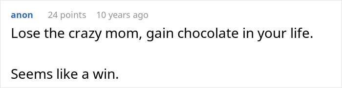 Screenshot of an online comment discussing parents lied about food allergies causing no contact with their daughter.