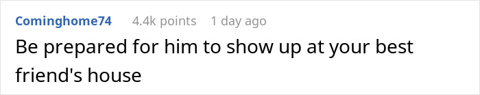 Screenshot of a social media post about a man announcing to everyone except his girlfriend that they broke up.