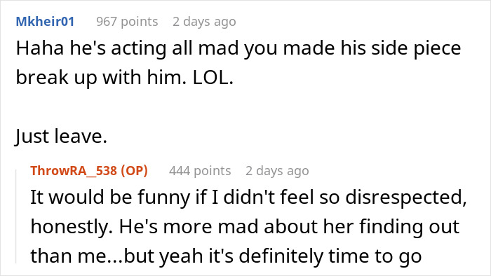 Conversation about boyfriend dating relationships showing frustration and advice to leave a toxic situation in online comments.