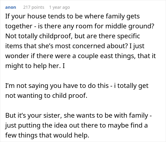 Family Drama Ensues As Lady Demands Sibling Childproof Home For Her Son, Furious When Told No