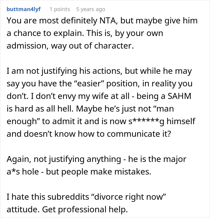 Text excerpt from online forum discussing a woman&rsquo;s dream of having a tummy tuck shattered after husband steals $15k savings.