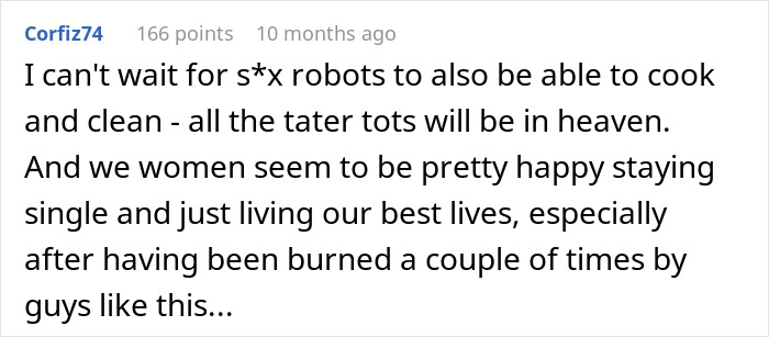 Comment on a woman called a gold digger for wanting fair chores, highlighting her leaving her boyfriend as he begs for rent money.