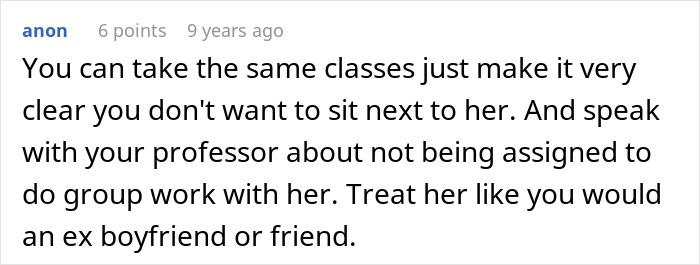 Screenshot of an online forum post advising on avoiding contact, related to parents lying about food allergies.