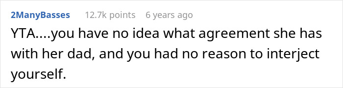 Screenshot of an online comment discussing a dispute involving a woman acting as self-appointed fraud police at a store.