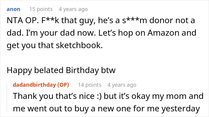 Teen tells dad would&rsquo;ve remembered if you cared after birthday cake fail in emotional online post discussion.